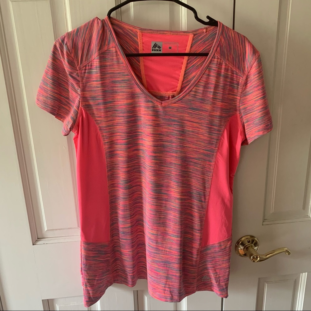 Womens RBX Pink Space Dye Performance Tee Size M